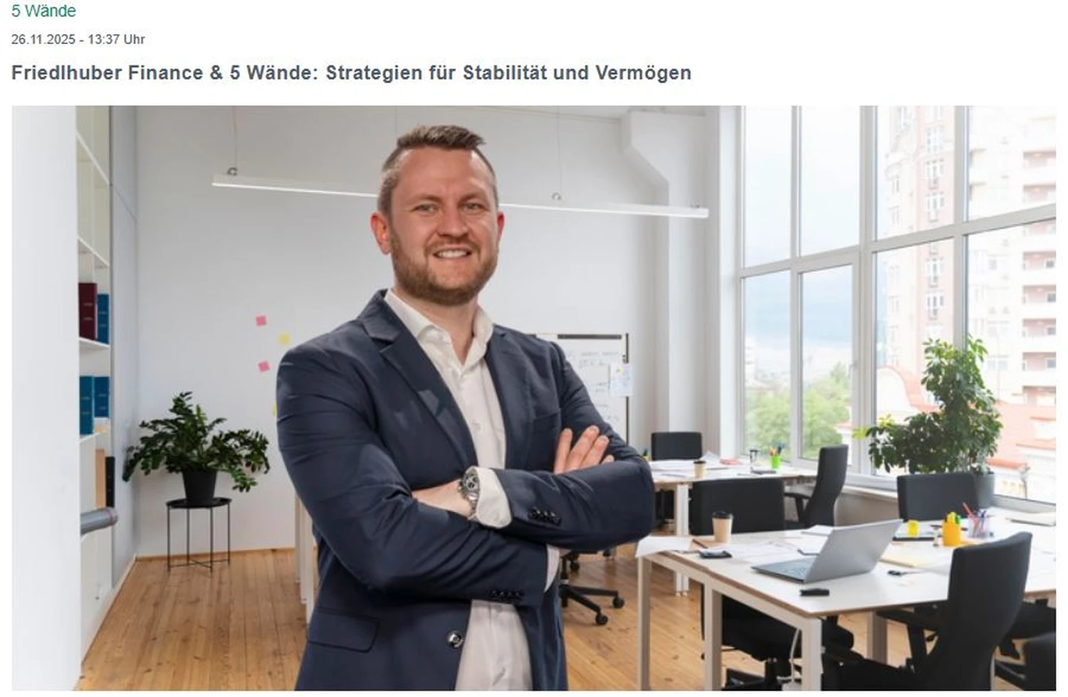 Friedlhuber Finance - Artikel Erfolg